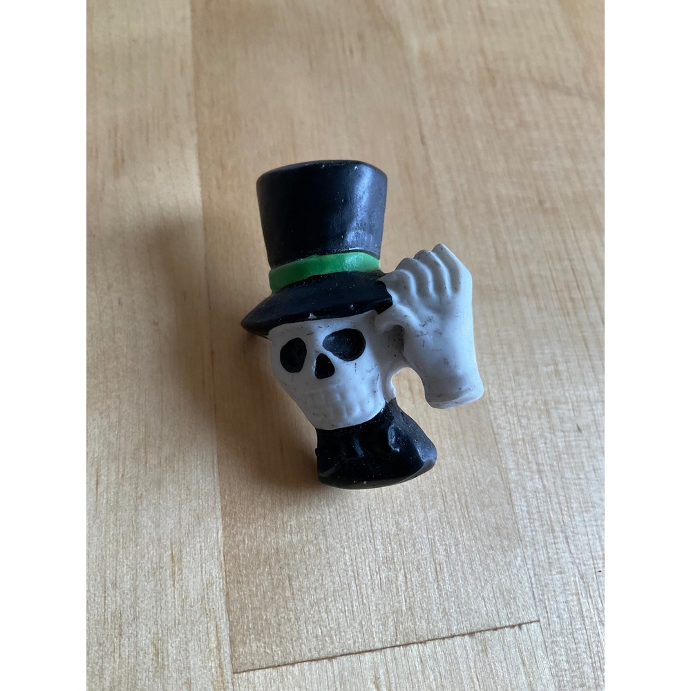 Vintage Skull Top Hat Pin Skeletal Hand Tipping Hat Halloween Gothic Novelty